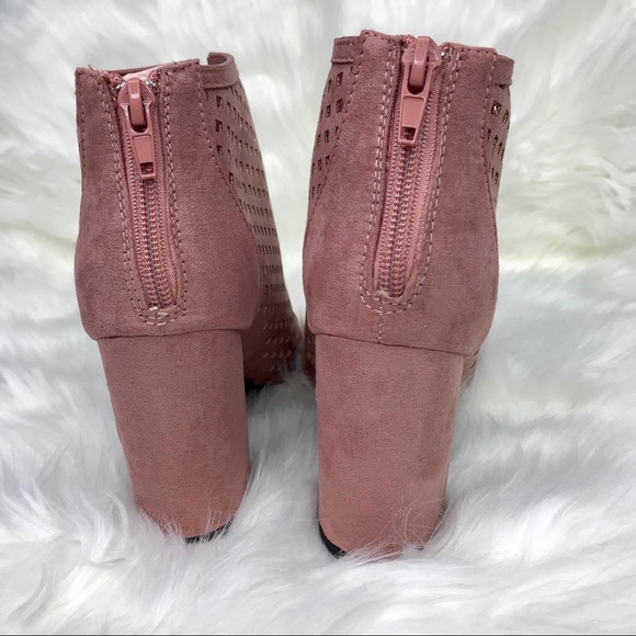 💥LAST PAIR SIZE 9💥MAUVE VEGAN SUEDE ANKLE BOOTS - Picture 7 of 8